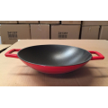 China Esmalte de hierro fundido Wok Interior Negro Opcional Color opcional